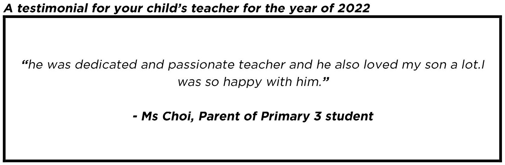 "...dedicated and passionate teacher..."