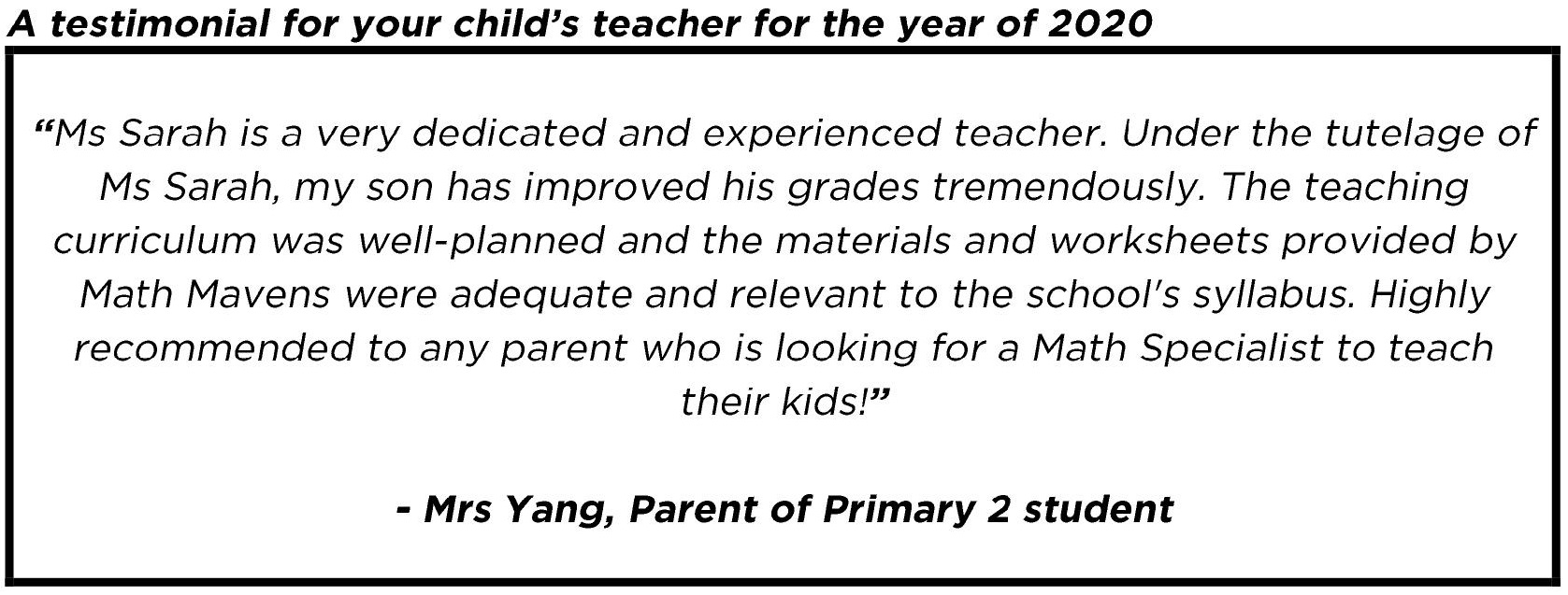 "The teaching curriculum was well-planned…"