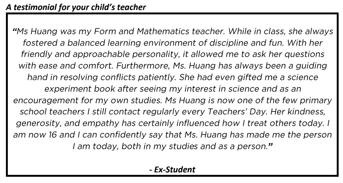 "Her kindness, generosity, and empathy has certainly influenced how I treat others today"