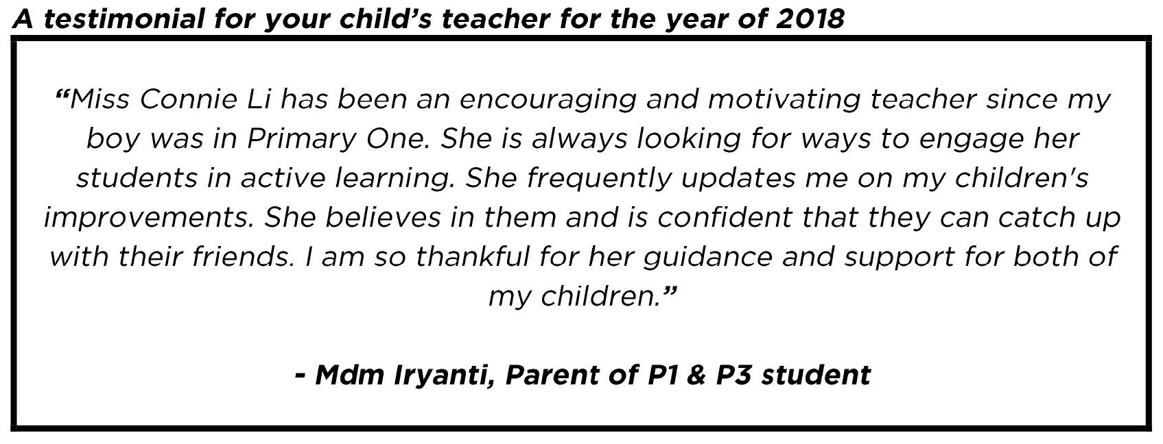 "She is always looking for ways to engage her students in active learning."