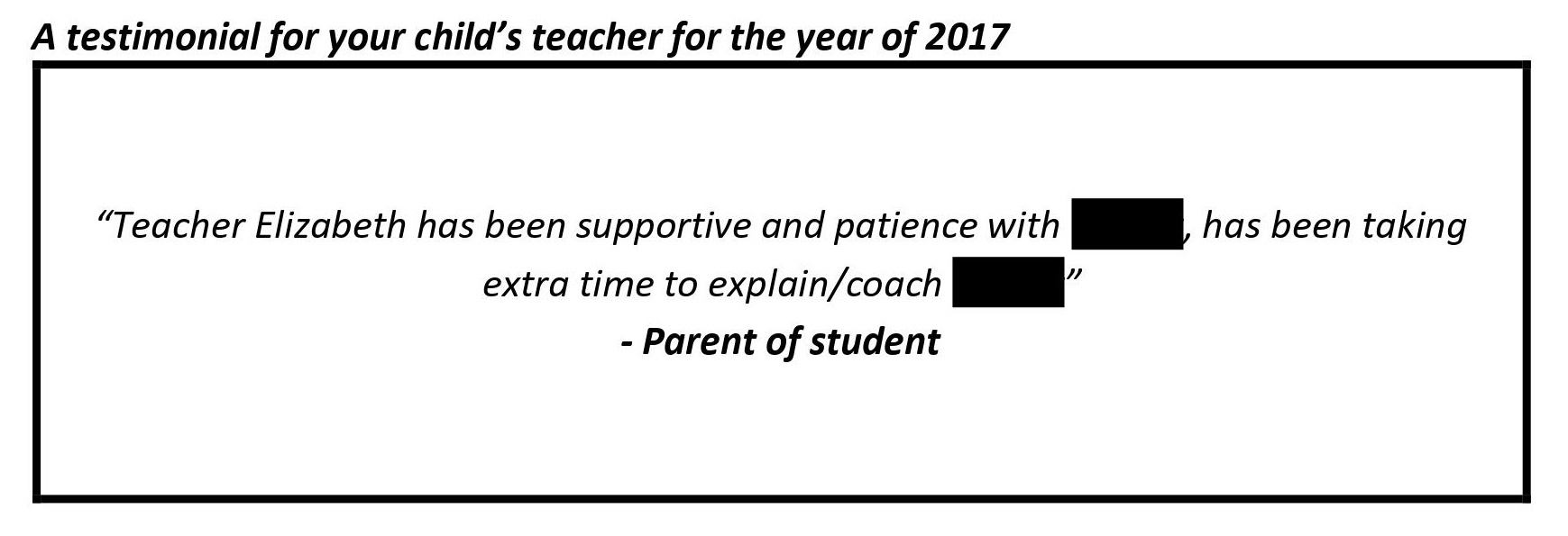 "... has been supportive and patience…"