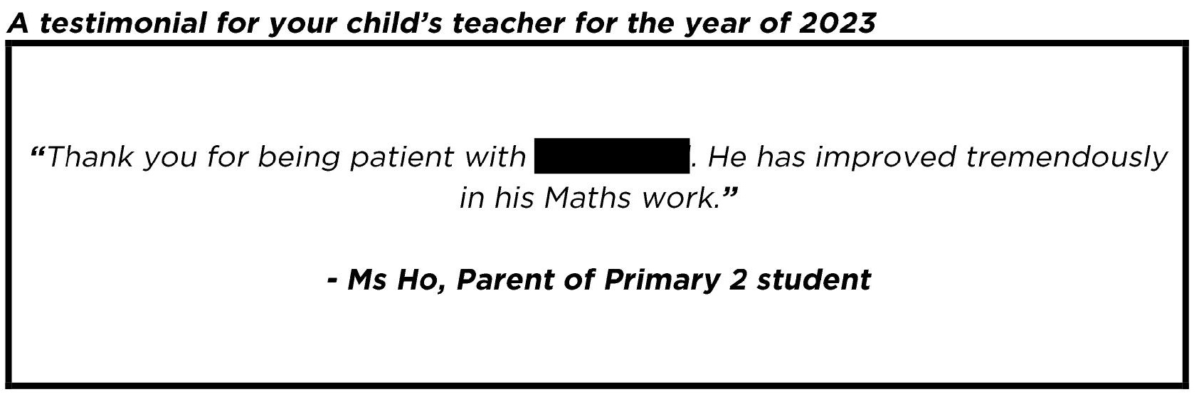 "Thank you for being patient.."