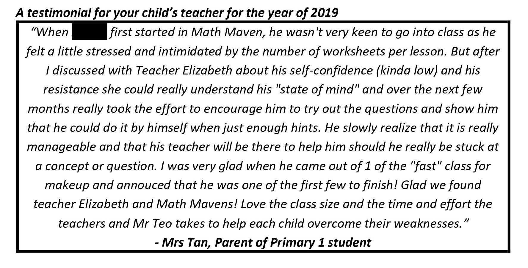 "Love the class size and the time and effort the teachers..."