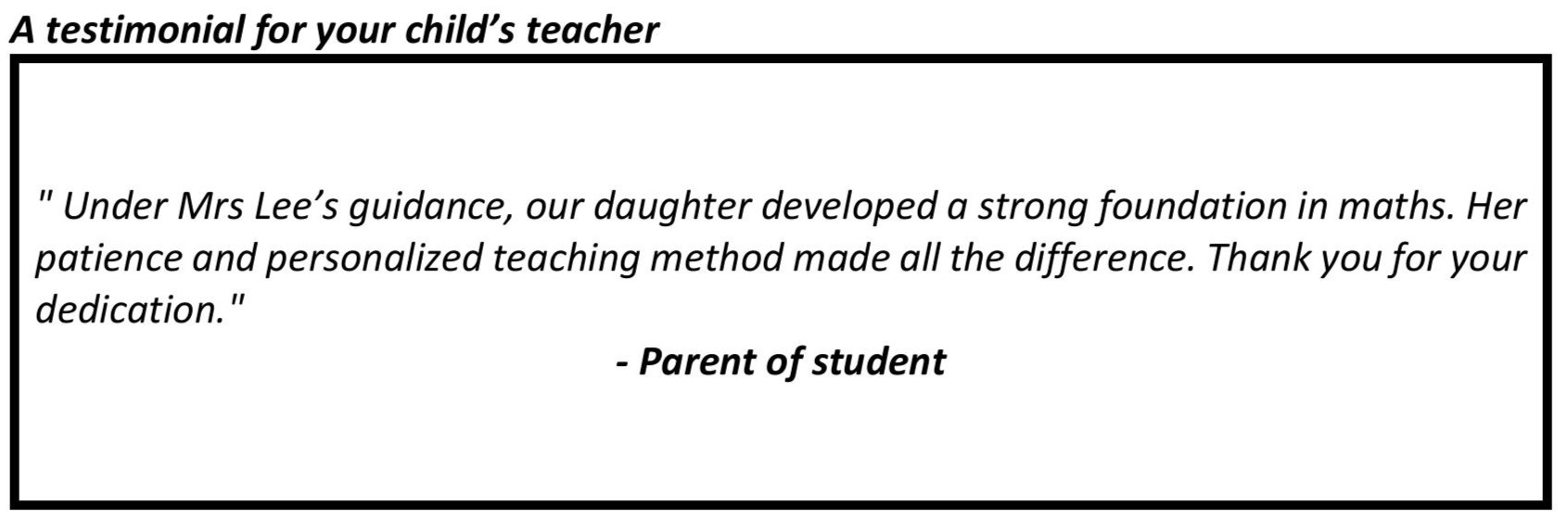 ". . . . establishing foundation in maths with patience and student focus made all the difference."