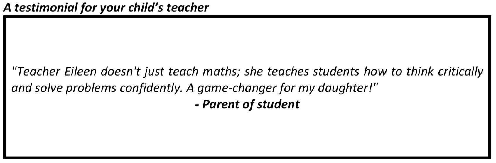 ". . . . teaching students how to think critically and solve problems confidently."