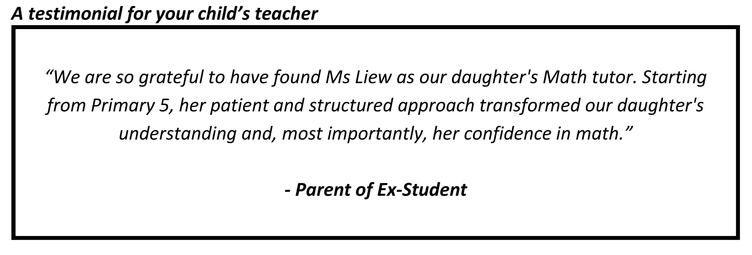 "...her patient and structured approach transformed our daughter's understanding and, most importantly, her confidence in math"